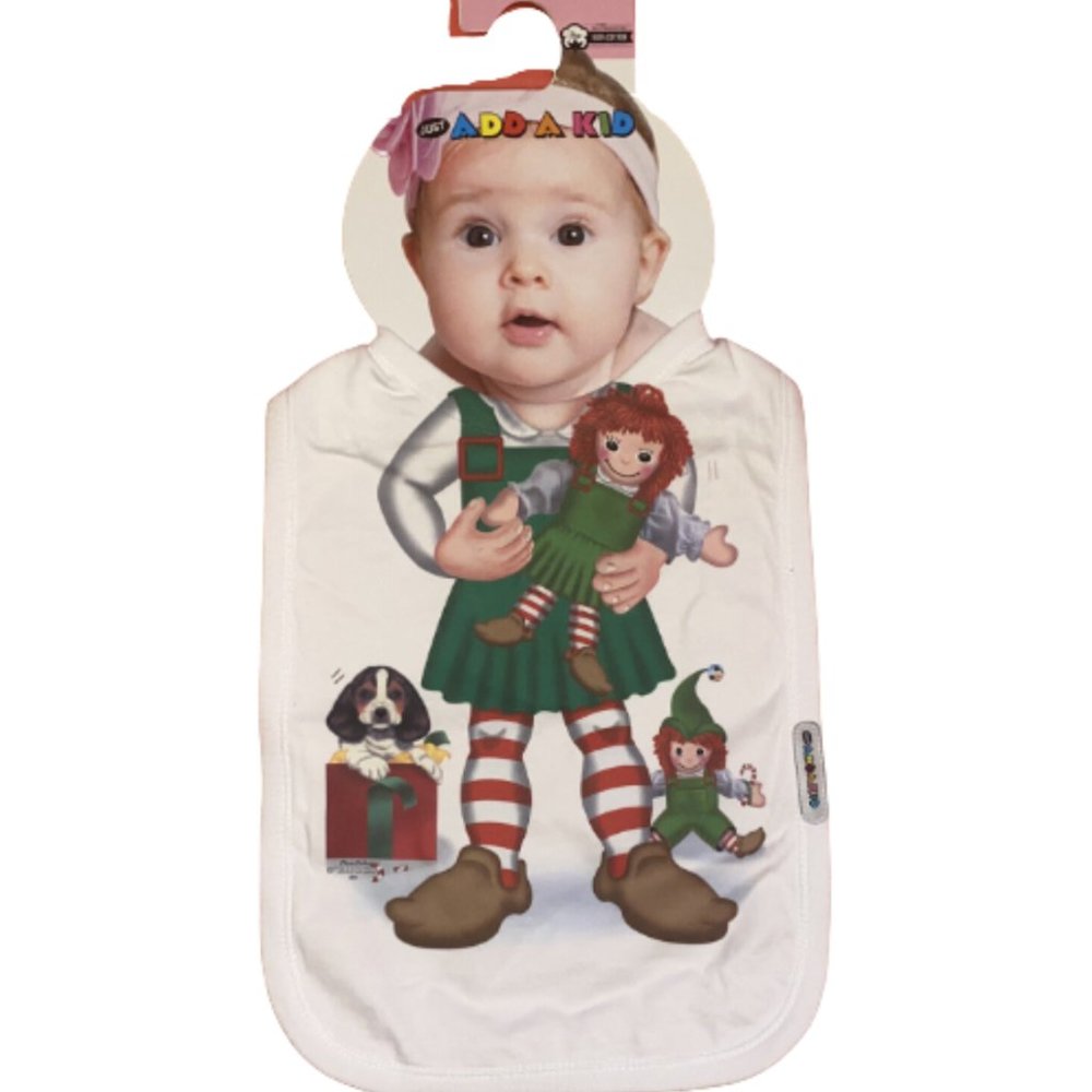 Christmas Elf Baby Bib Oversized Just Add A Kid